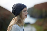 Bonnet Slouchy - bébé alpaga et laine – Gris Anthracite – Fisherman Out of Ireland